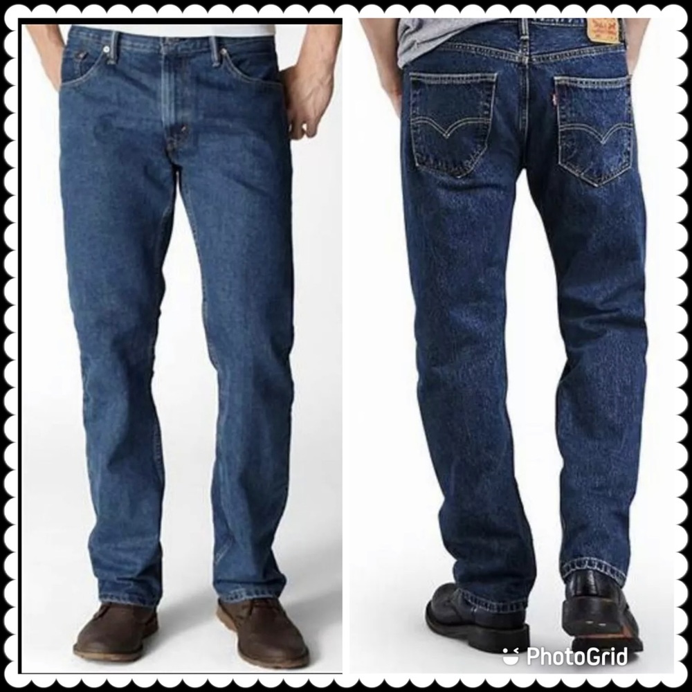 Men’s Levi 505 dark wash jeans 38x32